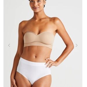 NEW Yummie Womens Peyton Strapless Convertible Bra Almond Size Large NWT